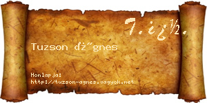 Tuzson Ágnes névjegykártya